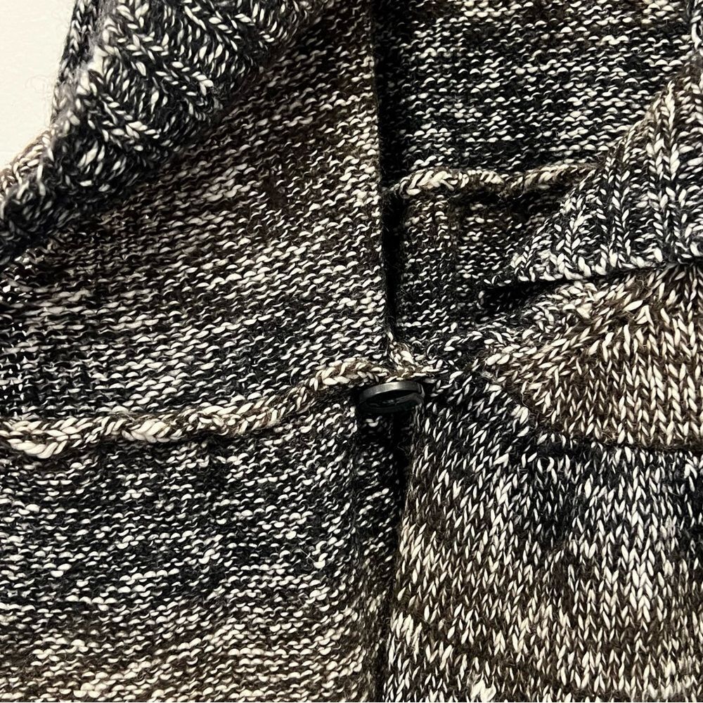 525 America Wool Blend Marled Knit Ombré Fit & Flare Peplum Wrap Cardigan, Med - Picture 5 of 15